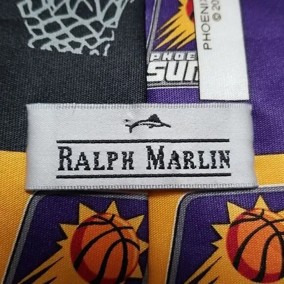 {Ralph Marlin} NBA Phoenix Suns Block & Play Men's Tie - Picture 5 of 7